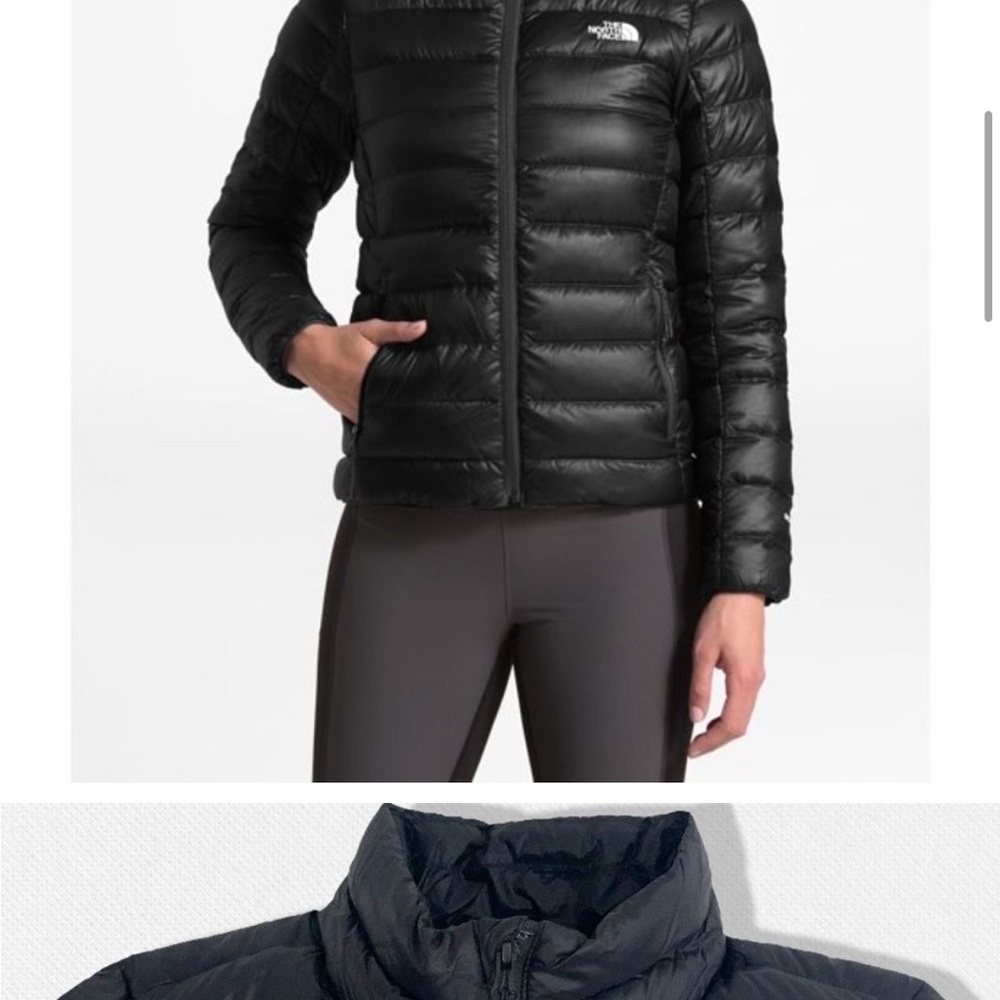 THE NORTH FACE SIERRA PEAK JACKET IN TNF BLACK GOOSE DOWN QUILTED PUFFER SMALL